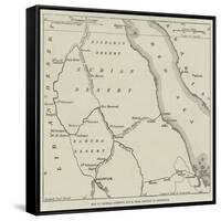 Map of General Gordon's Route from Assouan to Khartoum-null-Framed Stretched Canvas