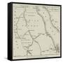 Map of General Gordon's Route from Assouan to Khartoum-null-Framed Stretched Canvas
