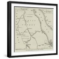 Map of General Gordon's Route from Assouan to Khartoum-null-Framed Giclee Print