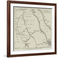 Map of General Gordon's Route from Assouan to Khartoum-null-Framed Giclee Print