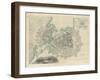 Map of Geneva, with an Illustrated 'View of the City', 1847-null-Framed Giclee Print