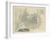 Map of Geneva, with an Illustrated 'View of the City', 1847-null-Framed Giclee Print