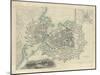 Map of Geneva, with an Illustrated 'View of the City', 1847-null-Mounted Giclee Print