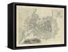 Map of Geneva, with an Illustrated 'View of the City', 1847-null-Framed Stretched Canvas