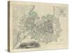 Map of Geneva, with an Illustrated 'View of the City', 1847-null-Stretched Canvas