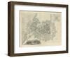 Map of Geneva, with an Illustrated 'View of the City', 1847-null-Framed Giclee Print