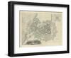 Map of Geneva, with an Illustrated 'View of the City', 1847-null-Framed Giclee Print