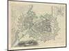 Map of Geneva, with an Illustrated 'View of the City', 1847-null-Mounted Giclee Print