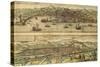 Map of Genoa and Florence from Civitates Orbis Terrarum-null-Stretched Canvas