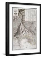 Map of Genoa by Attilio Zuccagni-Orlandini, Taken from the Geographic Atlas of Italian States-null-Framed Giclee Print