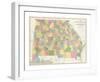 Map of Georgia and Alabama, c.1839-David H^ Burr-Framed Art Print