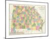 Map of Georgia and Alabama, c.1839-David H^ Burr-Mounted Art Print