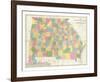 Map of Georgia and Alabama, c.1839-David H^ Burr-Framed Art Print