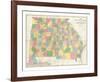 Map of Georgia and Alabama, c.1839-David H^ Burr-Framed Art Print