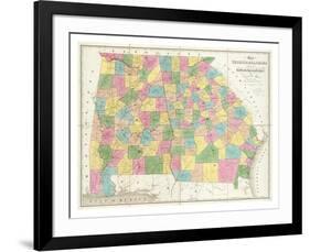 Map of Georgia and Alabama, c.1839-David H^ Burr-Framed Art Print