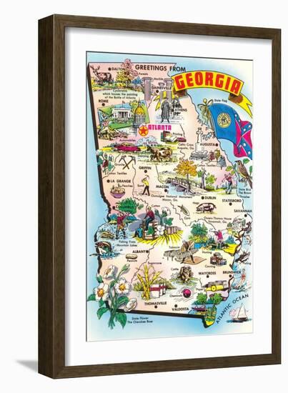 Map of Georgia-null-Framed Art Print