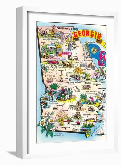 Map of Georgia-null-Framed Art Print