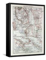 Map of German Colonies German New Guinea Cameroon 1899-null-Framed Stretched Canvas