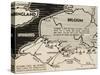 Map of German World War 2 Invasion and Allied Resistance in Early June 1940-null-Stretched Canvas