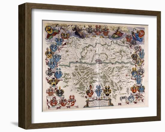 Map of Germany, C.1644-1645-Willem And Joan Blaeu-Framed Giclee Print