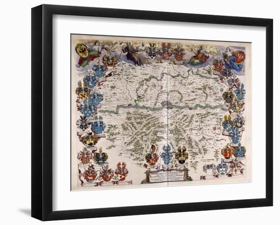 Map of Germany, C.1644-1645-Willem And Joan Blaeu-Framed Giclee Print