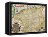 Map of Germany, from Theatrum Orbis Terrarum-null-Framed Stretched Canvas
