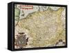 Map of Germany, from Theatrum Orbis Terrarum-null-Framed Stretched Canvas