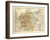 Map of Germany in 1378-null-Framed Giclee Print