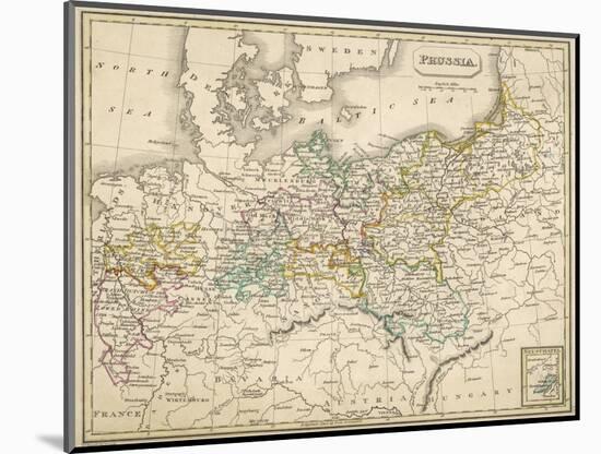 Map of Germany (Prussia) Showing the Various Nation States-null-Mounted Photographic Print