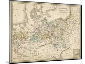 Map of Germany (Prussia) Showing the Various Nation States-null-Mounted Photographic Print