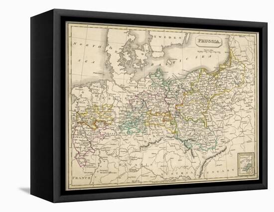 Map of Germany (Prussia) Showing the Various Nation States-null-Framed Stretched Canvas