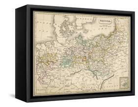 Map of Germany (Prussia) Showing the Various Nation States-null-Framed Stretched Canvas