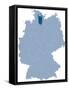 Map of Germany Where Hamburg (Freie Und Hansestadt Hamburg) is Pulled Out-BENGUHAN-Framed Stretched Canvas