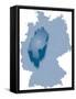 Map of Germany Where Hesse (Hessen) is Pulled Out-BENGUHAN-Framed Stretched Canvas