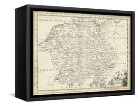 Map of Germany-T. Jeffreys-Framed Stretched Canvas