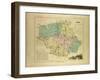 Map of Gers France-null-Framed Giclee Print