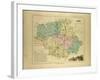 Map of Gers France-null-Framed Giclee Print