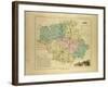 Map of Gers France-null-Framed Giclee Print