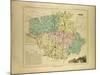 Map of Gers France-null-Mounted Giclee Print