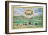 Map of Granada, from Civitates Orbis Terrarum by Georg Braun-Joris Hoefnagel-Framed Giclee Print