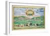 Map of Granada, from Civitates Orbis Terrarum by Georg Braun-Joris Hoefnagel-Framed Giclee Print