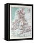 Map of Great Britain and Ireland 1899-null-Framed Stretched Canvas