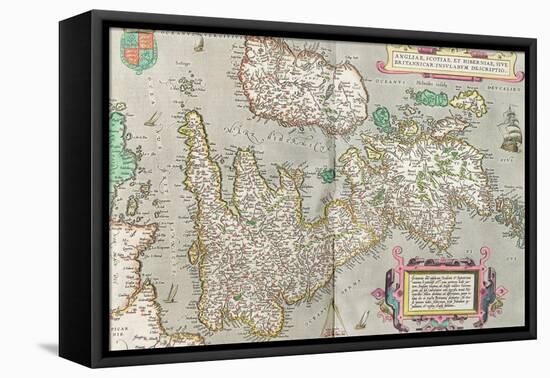 Map of Great Britain, from an Atlas-null-Framed Stretched Canvas
