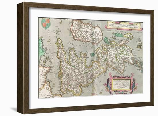 Map of Great Britain, from an Atlas-null-Framed Giclee Print