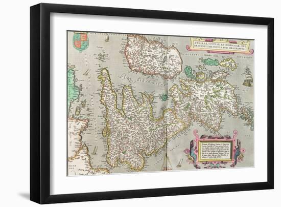 Map of Great Britain, from an Atlas-null-Framed Giclee Print