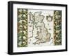 Map of Great Britain Surveyed by John Speed and Engraved by Jocodus Hondius-Philip Spruyt-Framed Giclee Print