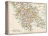 Map of Greece, 1870s-null-Stretched Canvas