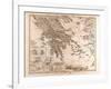 Map of Greece, 1873-null-Framed Giclee Print