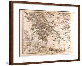 Map of Greece, 1873-null-Framed Giclee Print