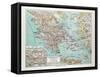 Map of Greece 1899-null-Framed Stretched Canvas